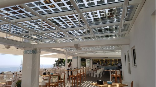 The BIPV modules provide shade to the terrace © GruppoSTG Srl