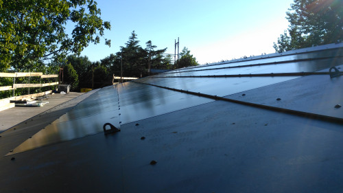 Detail of the integration of the PV system on the roof