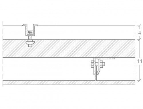 Technical detail of the BIPV mounting system, re-drawn by Eurac © Phys. Francesco Nesi