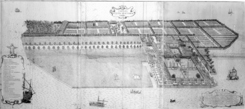 Planimetria d'epoca del Monastero Certosino sull’isola La Certosa