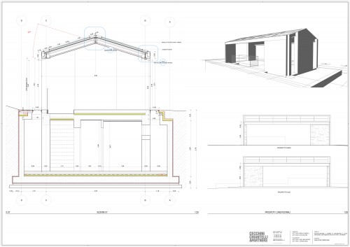 Technical design for the technological pavilion © Cecchini Chiantelli & partners